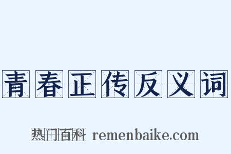 青春正传反义词是什么意思的图片